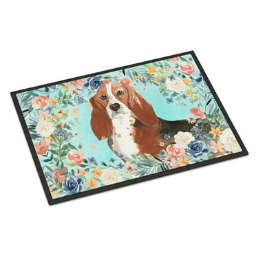 Caroline's Treasures BDBA0312JMAT Basset Hound at The gate Indoor or Outdoor Mat 24x36 24H X 36W Multicolor Caroline's Treasures BDBA0312JMAT Basset Hound at The gate Indoor or Outdoor Mat 24x36 24H X 36W Multicolor